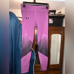 Under Armour Magenta and Black Leggings